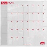 Sasco Semi Opaque Acrylic Whiteboard Monthly Wall Planner 600mm x 450mm 2410189