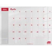 Sasco Mini Wall Mountable Whiteboard Monthly Planner, Acrylic Frameless 60 X45cm