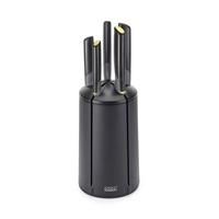 Joseph Joseph Elevate 5 Piece Kitchen Knives Carousel Set Black