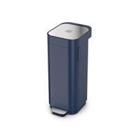 Joseph Joseph Porta - 40L Easy-empty pedal bin with easy-access door, fingerprint-proof– Midnight Blue