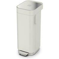 Joseph Joseph Porta - 40L Easy-empty pedal bin with easy-access door, fingerprint-proof– Concrete Grey
