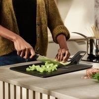 Joseph Joseph Chop2Pot Plus Folding Chopping Board Easy-Grip Handle (Regular) - Black