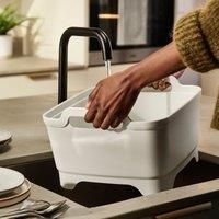 Joseph Wash & Drain Kitchen Washing Up Bowl with One Size, Stone/Sage