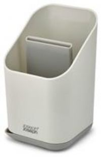 Joseph Joseph Duo Kitchen Sink Cutlery Drainer with Knife Slot, Kitchen Sink Drying Rack Cutlery Organiser, Grey