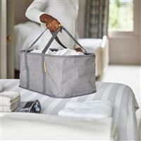 Joseph Joseph Hold-All - Collapsible 35L Washing Laundry Basket Bag, Durable Fabric, Moisture Resistant- Grey