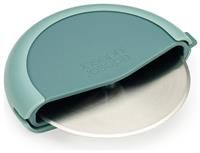 Joseph Joseph Duo Pizza Cutter with Blade Guard, Compact Slicer Wheel, Teal