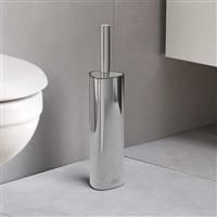 Joseph Joseph Flex 360 Luxe, Advanced Smart Toilet Brush and Storage Holder Set with anti-drip, anti-clog, triple-action replaceable brush head- Stainless-steel