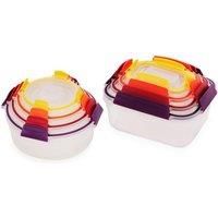 Joseph Joseph Nest Lock 8-Piece Food Storage Container Set, Multi-Size, Space-Saving, Airtight Leakproof Lids, BPA-Free