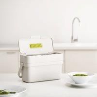 Joseph Joseph Compo 4 Easy-fill Food Waste Caddy-4 Litres-Stone, 4L