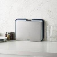 Joseph Joseph Nest Large 3-Piece Chopping Board Set with Storage Stand, Grey