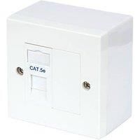 Philex Cat 5e 1 Port RJ45 Ethernet Socket WhitePhilex RJ45 Module Outlet Kit Single Cat 5e (10030)
