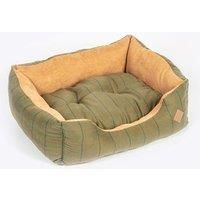 Danish Design Tweed Snuggle Dog Beds Available in Green or Brown