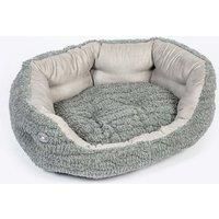 Danish Design Bobble Pewter Grey Machine Washable Cable Knit Dog/Puppy Deluxe Slumber Bed 40 Inch