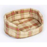 Danish Design Newton Moss Orange Brown Check Machine Washable Dog/Puppy Slumber Bed 30 Inch