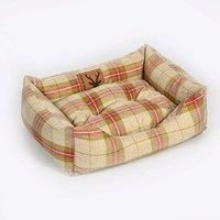 Danish Design Newton Moss Orange Brown Check Machine Washable Dog/Puppy Snuggle Bed 23 Inch