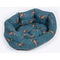 Danish Design Teal Woodland Stag Machine Washable Deep Filled Dog/Puppy Slumber Bed 40 Inch