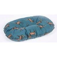 Danish Design Teal Woodland Stag Machine Washable Deep Filled Dog/Puppy Quilted Mattress 40 Inch