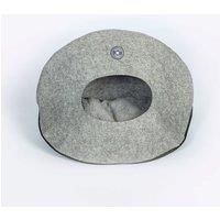 Danish Design Grey Pebble Shaped Soft Retreat Cat/Kitten Bed 56x30x43cm