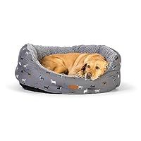FatFace Marching Dogs Grey Super Soft Deluxe Pet Dog/Puppy Sustainable Bed 30 Inch