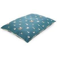 Laura Ashley Park Dog Teal Blue Check Machine Washable Sustainable Thermal Filling Deep Dog/Puppy Duvet Large