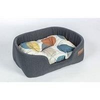 Danish Design Colour Block Hypoallergenic Steel Grey Sustainable Lux Slumber Dog/Puppy Bed 24 Inch