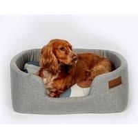 Danish Design Colour Block Hypoallergenic Silver Sustainable Lux Slumber Dog/Puppy Bed 24 Inch