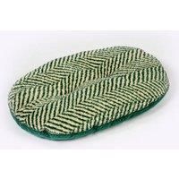 Danish Design Green Herringbone - Sherpa Fleece Quilted Mattress Grey Dog Bed for Adult/Senior/Puppy Beds - 27in