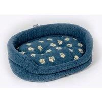 Danish Design Harbour Paw - Sherpa Fleece Slumber Bed Grey Dog Bed for Adult/Senior/Puppy Beds - 24in