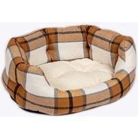 Danish Design Sand Bowmore Brushed Check Design Dog/Puppy Deluxe Slumber Bed Small 24in
