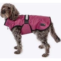 Danish Design 3-in-1 Dog Coat Plum, 41cm (16in) - All Weather, Waterpoof, Fleece-Lined, Reflective Raincoat for Dogs