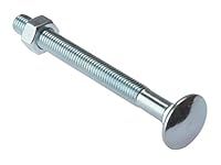 Forgefix 5CB1275 Carriage Bolts with Hex Nuts-Zinc Plated-Bag