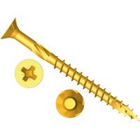 ForgeFast Elite Fast-Start Woodscrews | 4.0 x 35mm | Zinc Yellow | Box 200