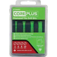 CorePlus CORDTDM4PC DTDM4PC Diamond Tile Drill Bit Set, 4 Piece CORDTDM4PC