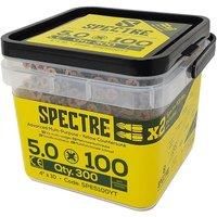 ForgeFix Spectre PZ Compatible Wood Screw CSK ZYP 5.0 x 100mm Tub 300