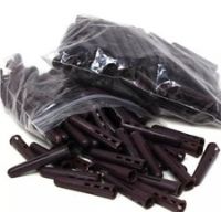 100x Brown Wall Plug Plastic 2 way Expansion Fixing Raw Rawl Plugs No.8-10