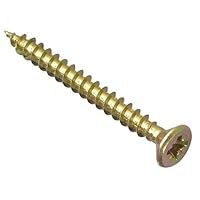 Forgefix MPS440Y Multi-Purpose Pozi Screw - Zinc Yellow Passivated Item in hand is Size: 4.0 x 40mm, Pack of 200