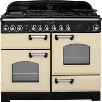 Rangemaster 79790 Classic Deluxe 110cm Dual Fuel Range Cooker In Cream And Chrome