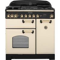 Rangemaster CDL90DFFCR/B Classic Deluxe 90 Dual Fuel Cream/Brass