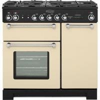 Rangemaster Kitchener KCH90DFFCR/C Free Standing Range Cooker in Cream / Chrome