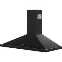 Rangemaster LEIHDC110BC Black with Chrome Trim 110cm Chimney Hood