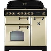 Rangemaster Classic Deluxe Range Cooker - Freestanding - CDL90EICR/C - Cream / Chrome