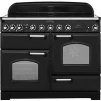 Rangemaster Classic Deluxe CDL110EIBL/C Free Standing Range Cooker in Black / Chrome