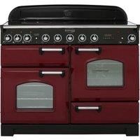 Rangemaster Classic Deluxe CDL110EICY/C Free Standing Range Cooker in Cranberry / Chrome