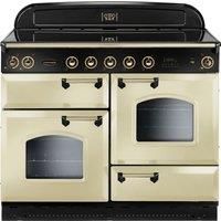 Rangemaster Classic Deluxe CDL110EICR/B Free Standing Range Cooker in Cream / Brass