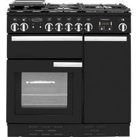 Rangemaster PROP90DFFGBC Professional Plus 90cm Dual Fuel Range Cooker  Black