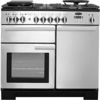 Rangemaster PDL100DFFSSC Professional Deluxe 100cm Dual Fuel Range Cooker  Stainless Steel