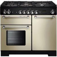 Rangemaster Kitchener KCH100DFFCR/C Free Standing Range Cooker in Cream / Chrome