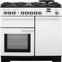 Rangemaster Professional Deluxe PDL100DFFWH/C Free Standing Range Cooker in White