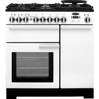 Rangemaster Professional Deluxe PDL90DFFWH/C Free Standing Range Cooker in White