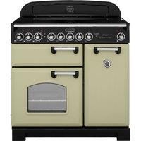Rangemaster Classic Deluxe CDL90EIOG/C Free Standing Range Cooker in Olive Green